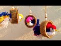 DIY Bird Wall decor /  Love Birds crafts /Easy Woolen Bird Making/best out of waste