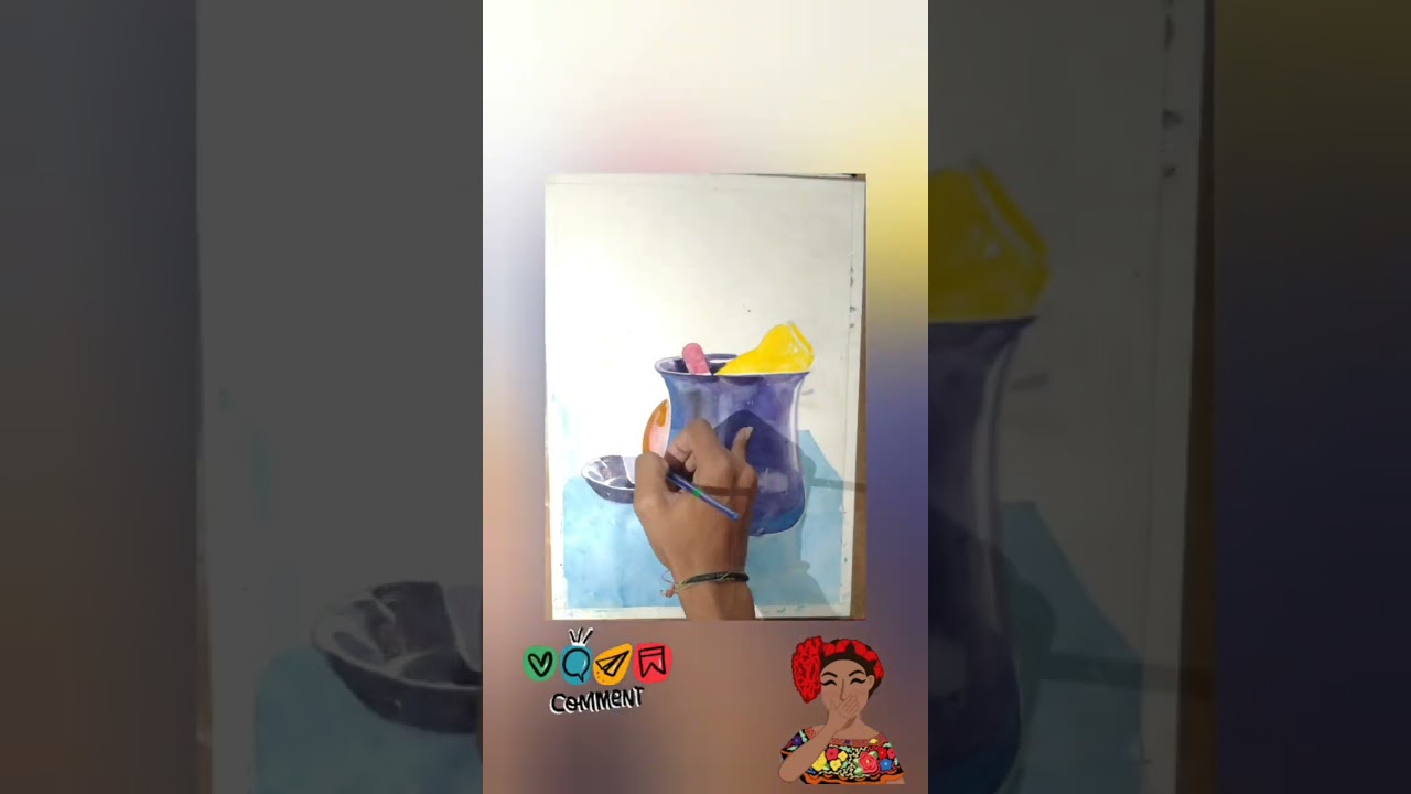 simple watercolour and still life painting.🥳🙂😃🙏