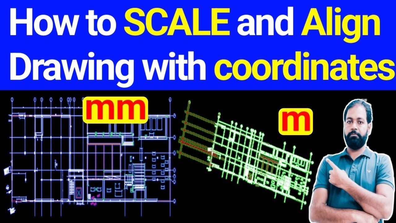 how to scale drawing / how to align drawing in Autocad on Grid lines ...