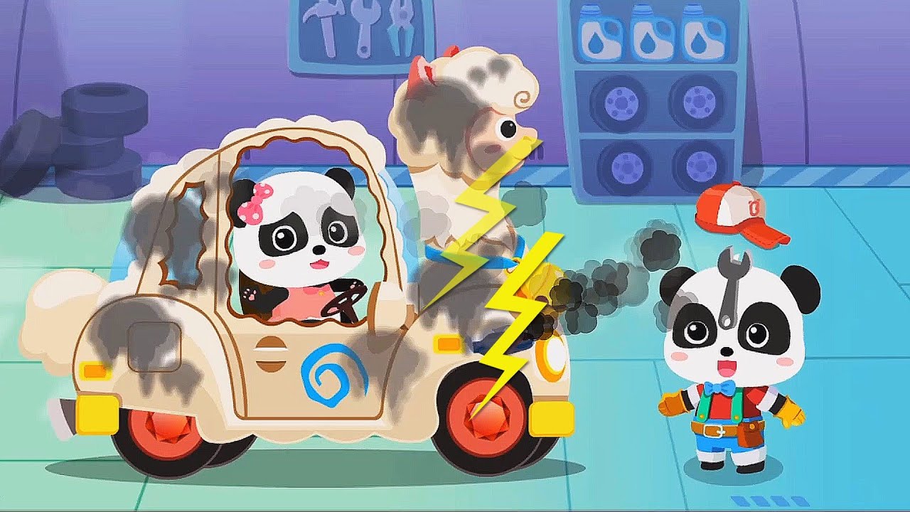 Little Panda's Job - Become a Mechanic, a Sailor And An Astronaut - Babybus Game Video