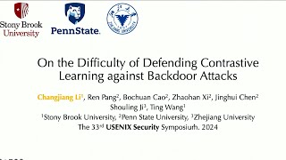USENIX Security '24 - On the Difficulty of Defending Contrastive Learning against Backdoor Attacks