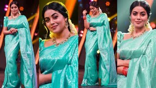 Actress Poorna Beautiful Outfit Poorna Beautiful Saree Photos Trendy Stars