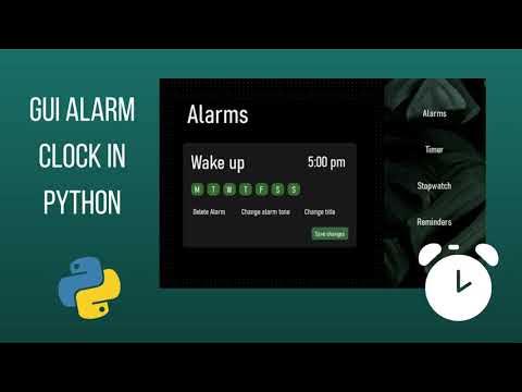 Making a GUI alarm clock in python ! | Part 1 - YouTube