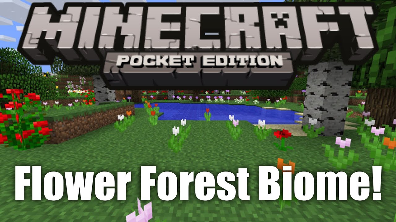 minecraft pocket edition: 0.9.0 flower forest biome seed showcase!