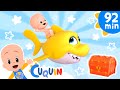Cinco Baby Sharks 🦈 y más canciones infantiles para bebés con Cleo y Cuquín
