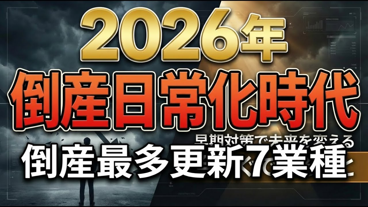 【2026年保存版】倒産最多更新7業種で倒産日常化。業種を超えた普遍的対策6選