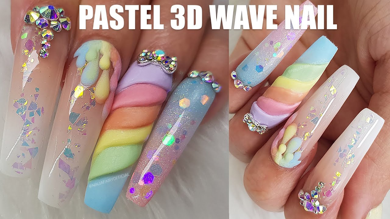 Long Acrylic Nails | 3D Layered Wave Nail | Baby Boomer | NEWEST TREND?!