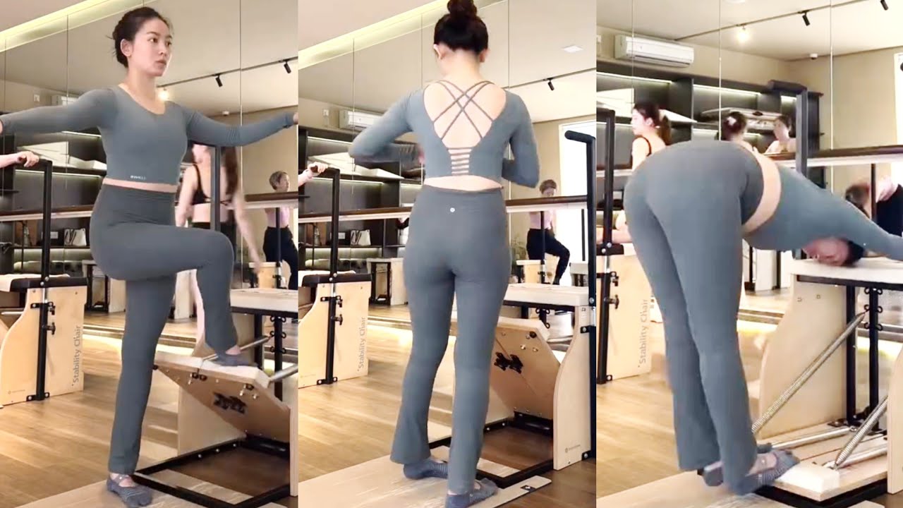 Natasha wilona tampil cantik olahraga pilates