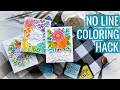 No line coloring hack with any medium mothers day plans