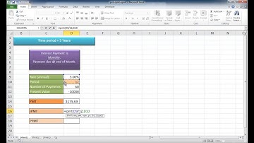 Use the PMT, IPMT & PPMT Functions