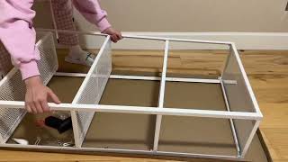 IKEA $24.99 BAGGEBO Shelf unit, metal/white Assembly.