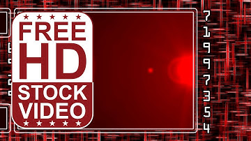 Free Stock Videos – abstract digital hi-tech red frame with digital numbers 2D animation