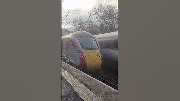 LNER Azuma Crossover passing  Cramlington Railway Station