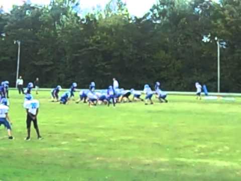 John Byargeon Harriman Middle School Football Practice pancake block 4.AVI