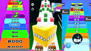 Jelly Run 2048 [4096S High Score] 🧊 VS Number Ball 3D Merge Games 🔢 VS Number Run | 3-in-One Race