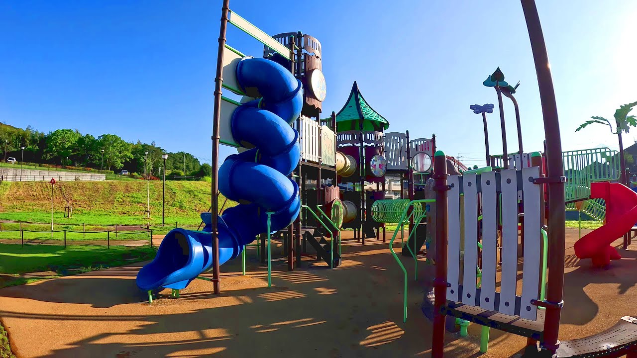 【福岡】直方中央公園のぐるぐるすべり台【福岡県直方市】【すべおじ】