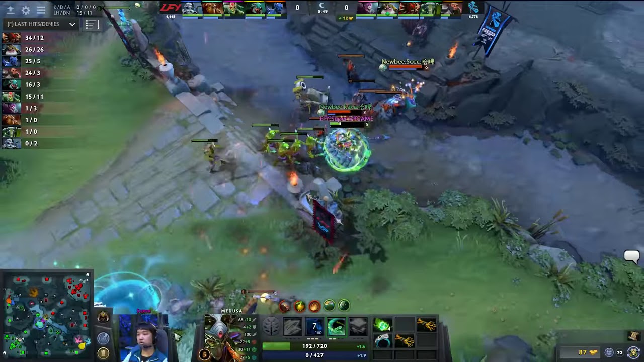 Sccc takes First Blood on Super!  Newbee.Sccc playing Sniper LGD.Forever Young vs Newbee at The Inte