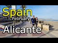 Beach San Juan / Alicante/ Spain ⁴ᴷ  - walking tour - 4k -🌡T+19C° 🌞- 2024/02/18