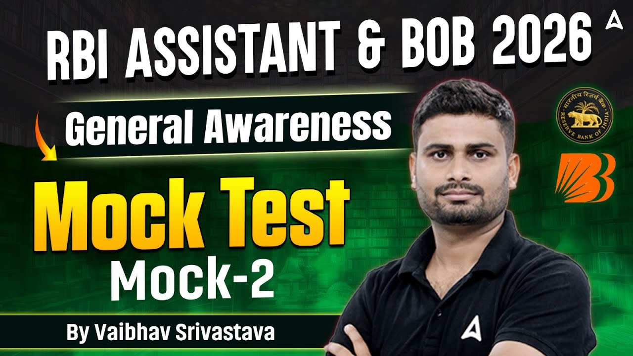 RBI Assistant & BOB 2026 General Awareness | GA Mock Test | Mock-2 GA By Vaibhav Srivastava