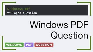 Windows PDF viewer with dual page full screen mode