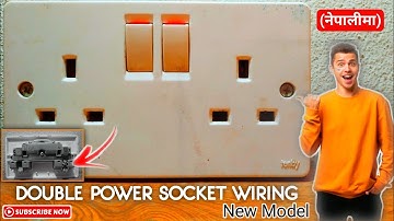 New model Double Power Socket Board Wiring  in Nepali || Double Power Socket Connection | Board Size