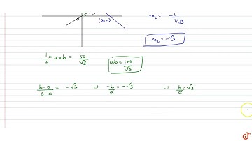Find the equation of the straight line on which the perpendicular from origin makes an angle 30...