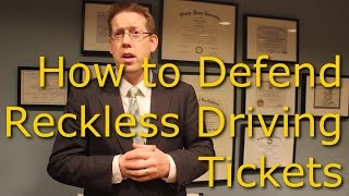 Reckless Driving Defenses  Virginia Reckless Driving lawyer