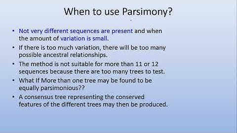 Phylogeny 2 - Tree Reconstruction Methods