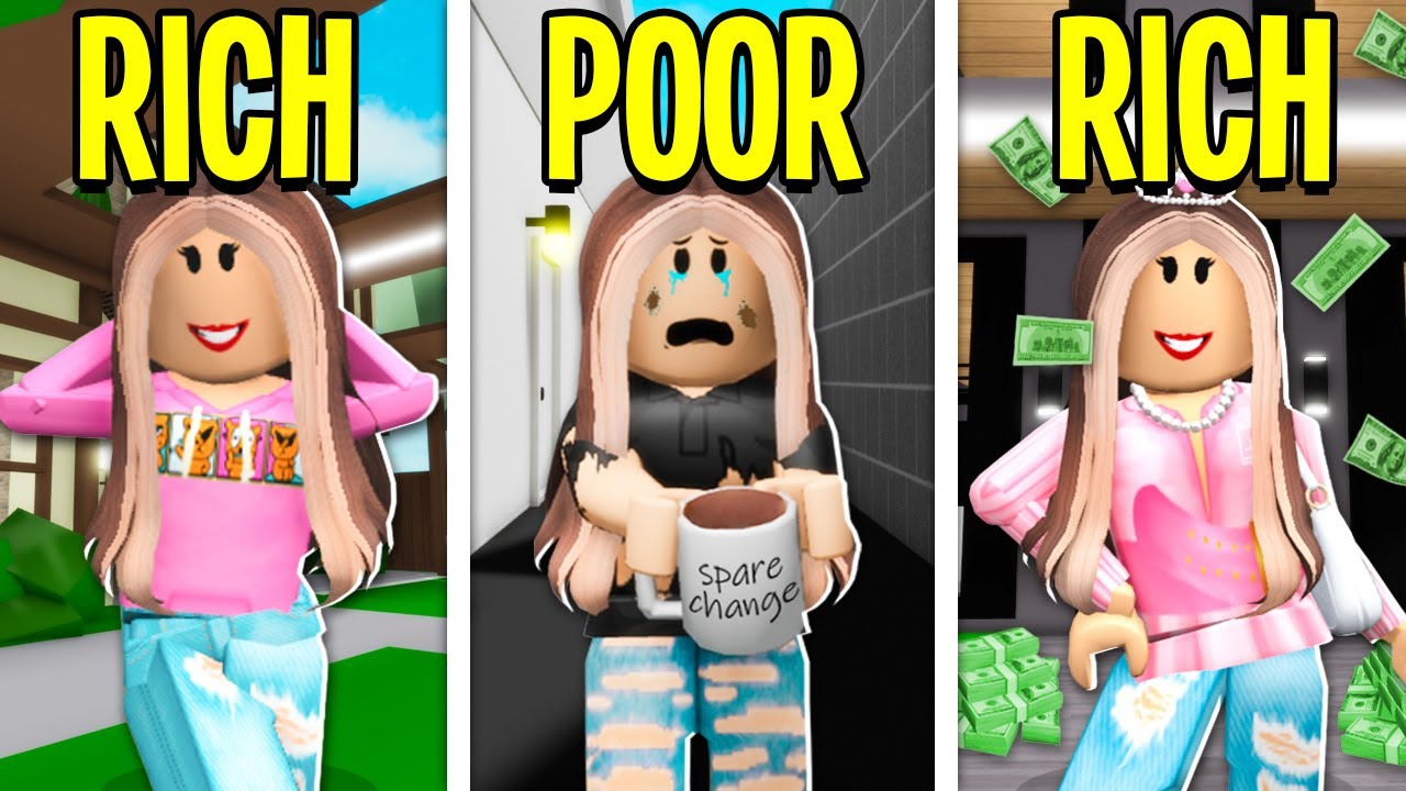 Rich To Poor To Rich Again In Roblox Brookhaven Youtube - poor to rich roblox