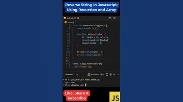 #75 Reverse String with Recursive Array in JS | Cool Trick | #shorts