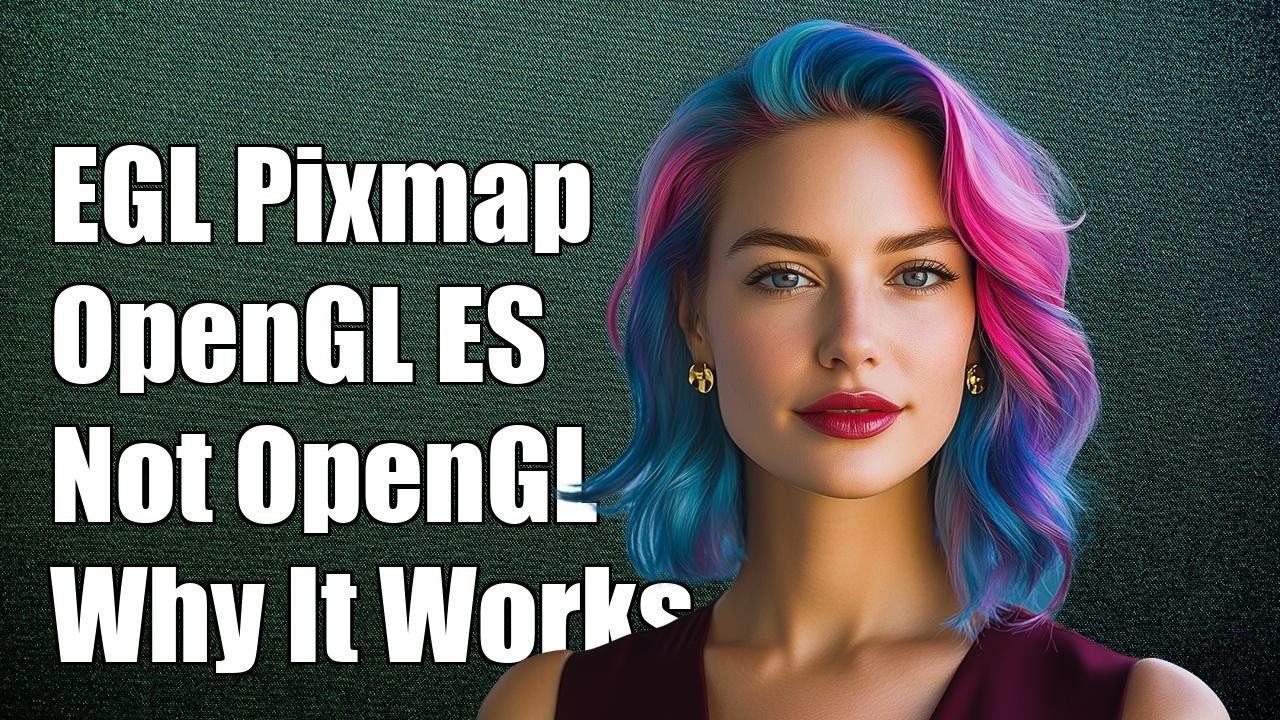 Why egl pixmap surface works with opengl es but not with opengl? - YouTube