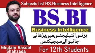 subjects list bs.business intelligence