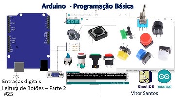 Leitura de botões (Entradas digitais) no Arduino (SimulIDE) - Parte 2/3