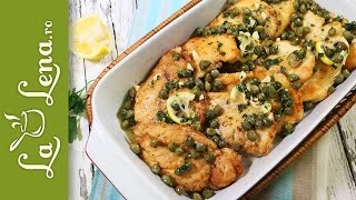 Chicken Piccata - sau Piept de pui la tigaie cu sos de lamaie si capere