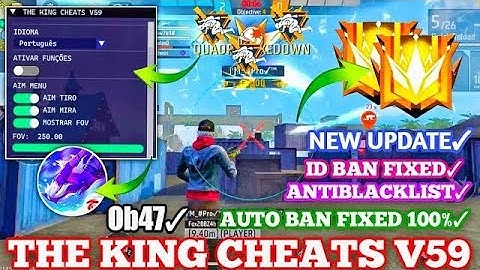 THE KING CHEATS V59| OB47 FF HACK 😱 | FREE FIRE MOD MENU | THE KING CHEATS MOD MENU | FF HACK 🤯
