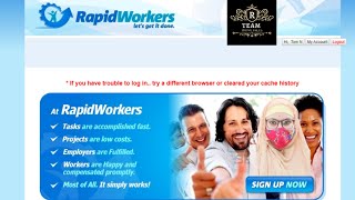 New Micro Job Website RapidWorkers SIGN UP Step By Step #teamprometheus #wapidworkers