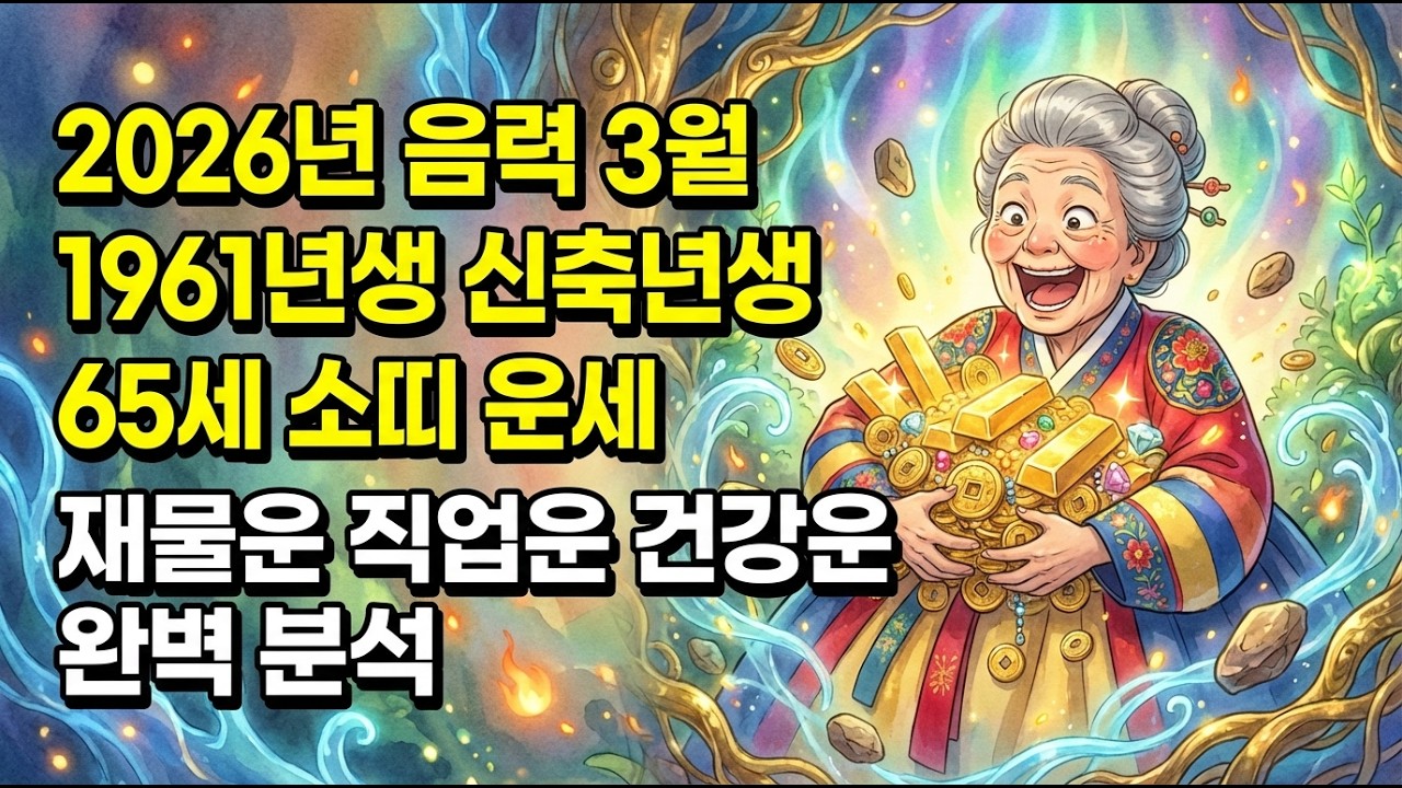 2026년 음력 3월 1961년생 신축년생 65세 소띠 운세 | 재물운 직업운 건강운 완벽 분석