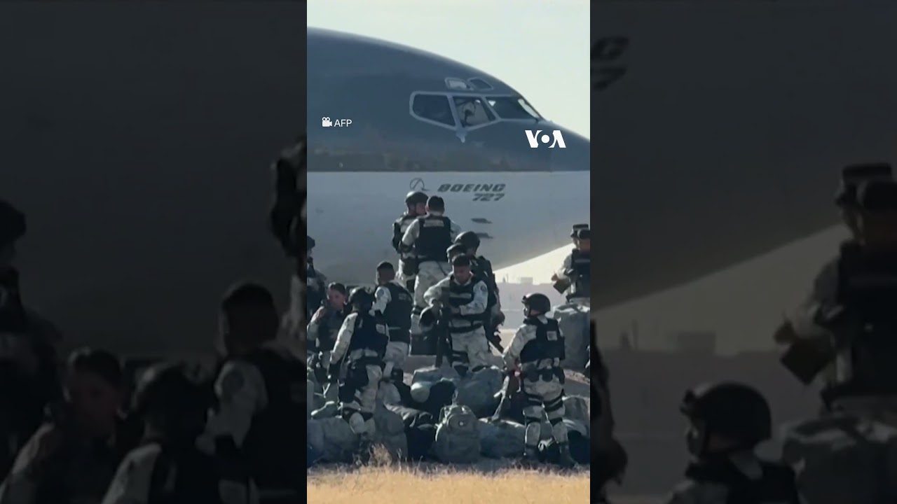 Thousands of Mexican troops arrive at US border | VOA News #shorts