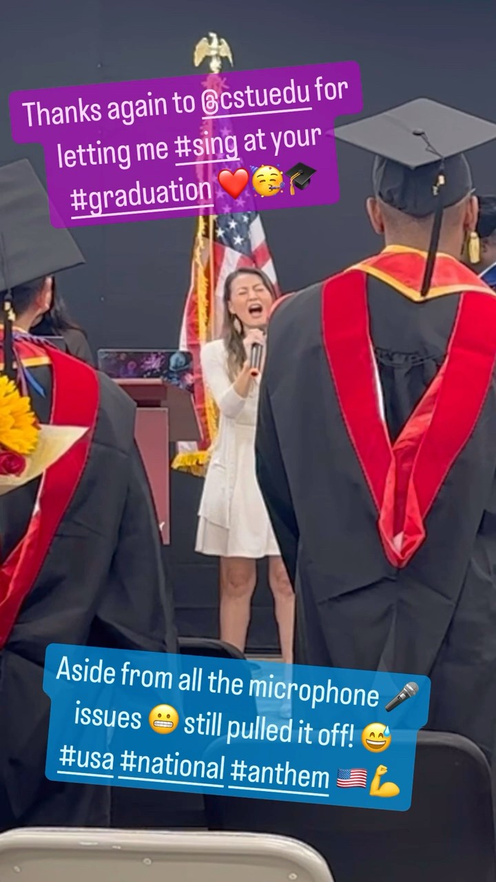 Proud to #sing the #usa national anthem at the @cstuedu #graduation !! ??