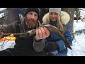 BUSHCRAFT Survival CHALLENGE With a GIRL! | Primitive Fire, Shelter, Wild Caught Food, Ice Fishing BUSHCRAFT Survival CHALLENGE With a GIRL! | Primitive Fire, Shelter, Wild Caught Food, Ice Fishing