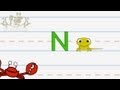 Write the letter N | Alphabet Writing lesson for children | The Singing Walrus