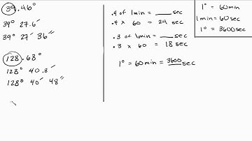 Trigonometry - Convert Decimals to Minutes and Seconds - Part 2 of 3 Intuitive Math Help