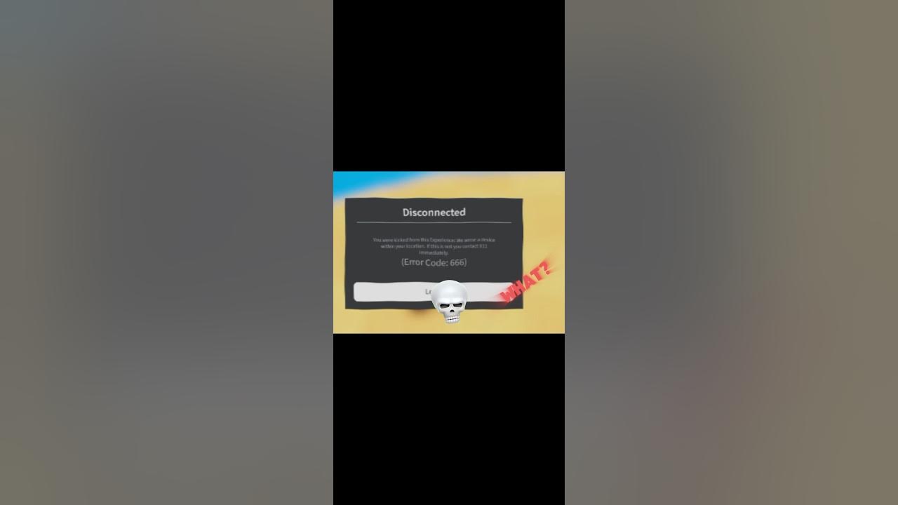 Error code 666? #roblox#robloxedit #edit #error#viral#recommended - YouTube