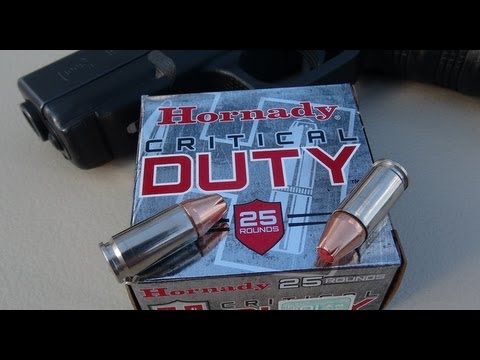 9mm +P Hornady CRITICAL DUTY Ammo Gel Test