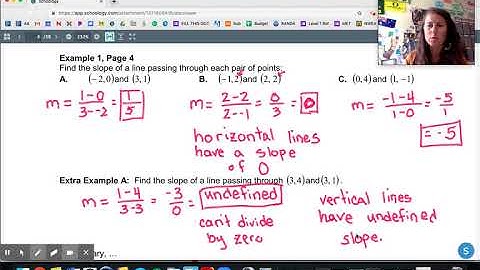 Pre-Calc/Trig Lesson 1.1: Lines in the Plane