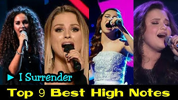 I Surrender (Celine Dion) - Rara Lida, Madison, Bianca and more | Top 9 Best High Notes
