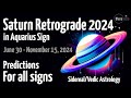 Saturne rtrograde en verseau  30 juin  15 novembre 2024 astrologie vdique
