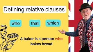 How to use who, that, and which in Defining Relative Clauses.