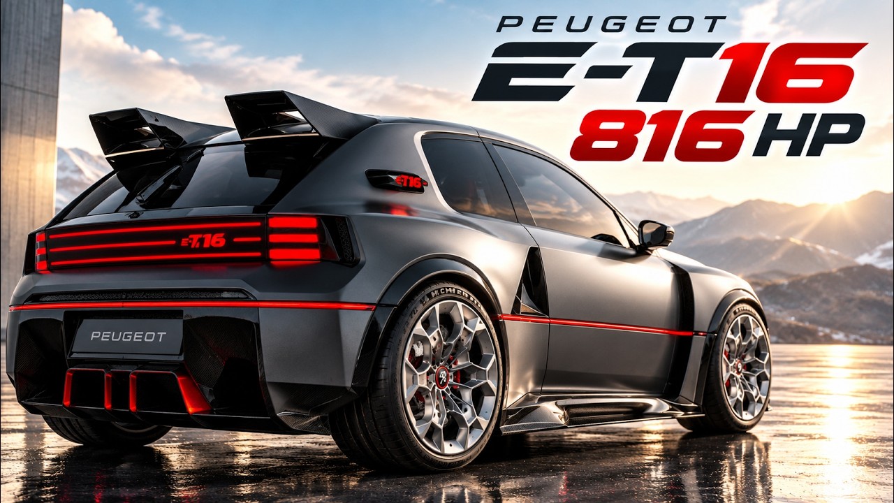 Peugeot E T16 Revealed – 816 HP Electric Hot Hatch! - YouTube