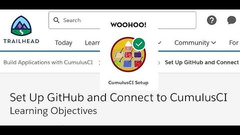 Salesforce CumulusCI Trailhead 2.4 GitHub Setup